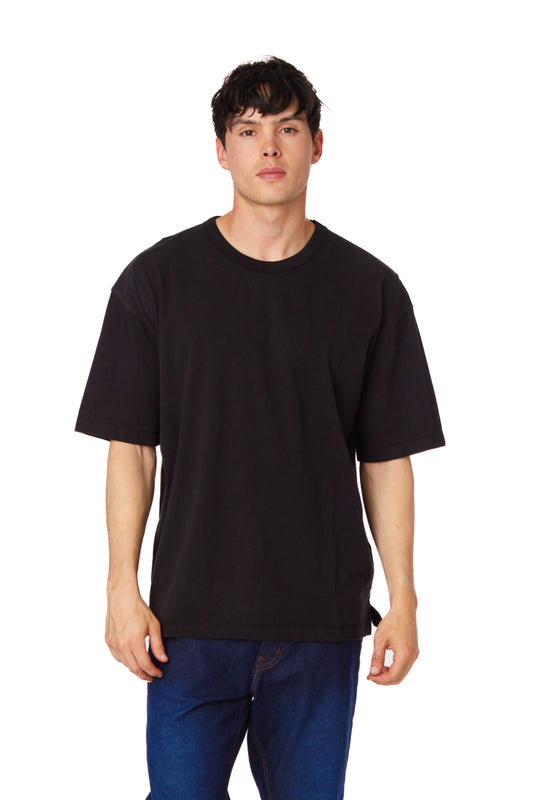 Men's Cotton Heavy Loose Fit T-Shirt #Black