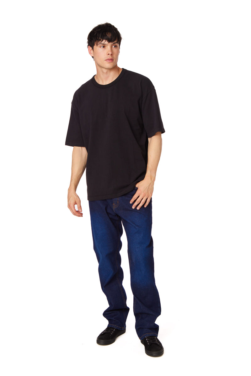 Men's Cotton Heavy Loose Fit T-Shirt #Black