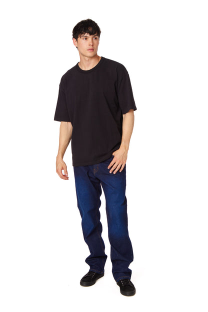 Men's Cotton Heavy Loose Fit T-Shirt #Black