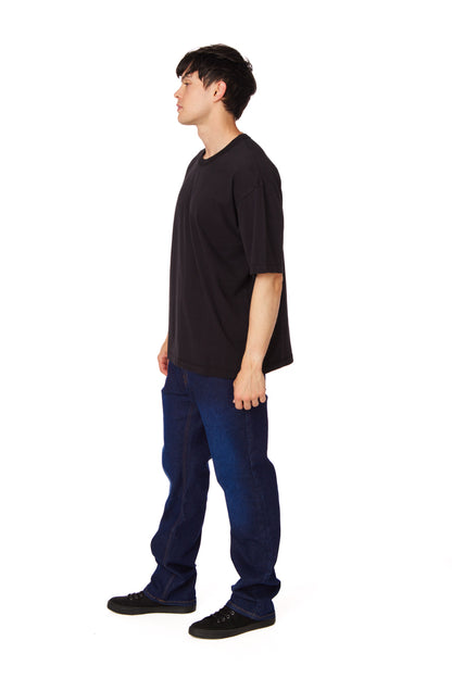 Men's Cotton Heavy Loose Fit T-Shirt #Black