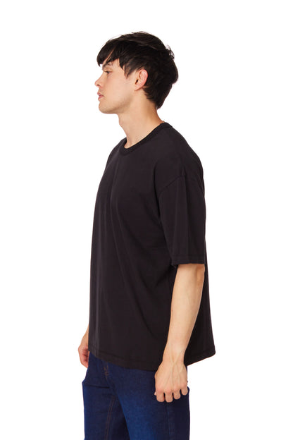 Men's Cotton Heavy Loose Fit T-Shirt #Black