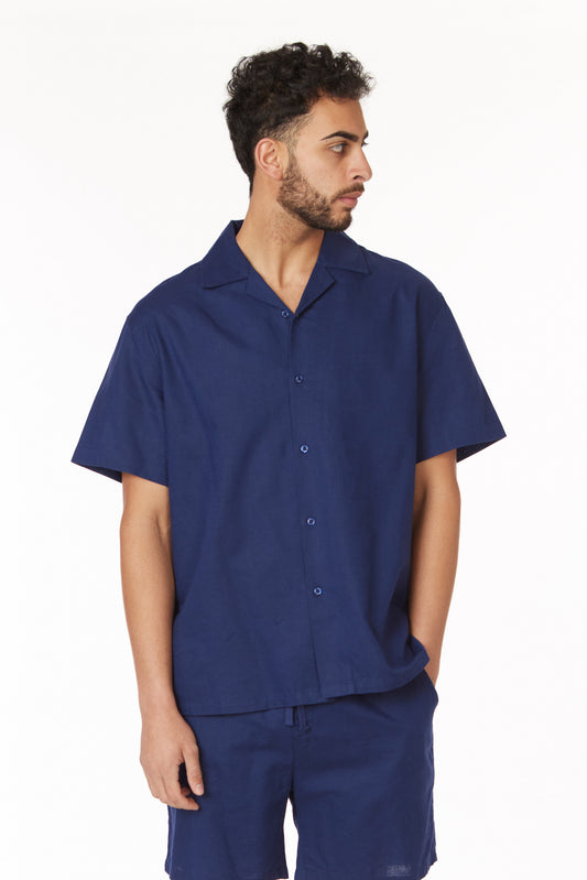 Linen Shirt - 8/77 Navy