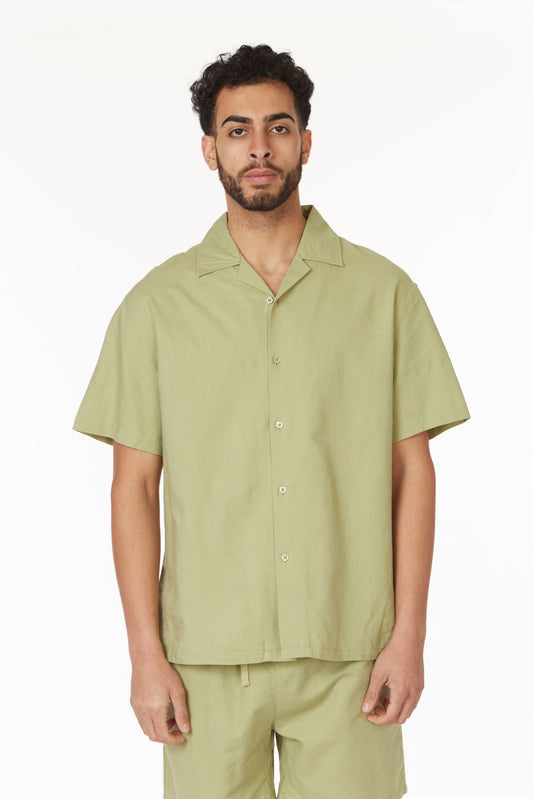 Linen Shirt - 8/-77 Olive