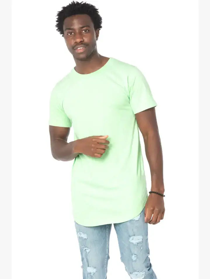 Hawks Bay - Men's Hem Curve Premium Cotton Crew Neck T-Shirt