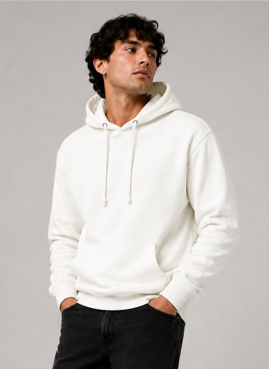 Unisex Fleece Pullover Hoodie #Ivory