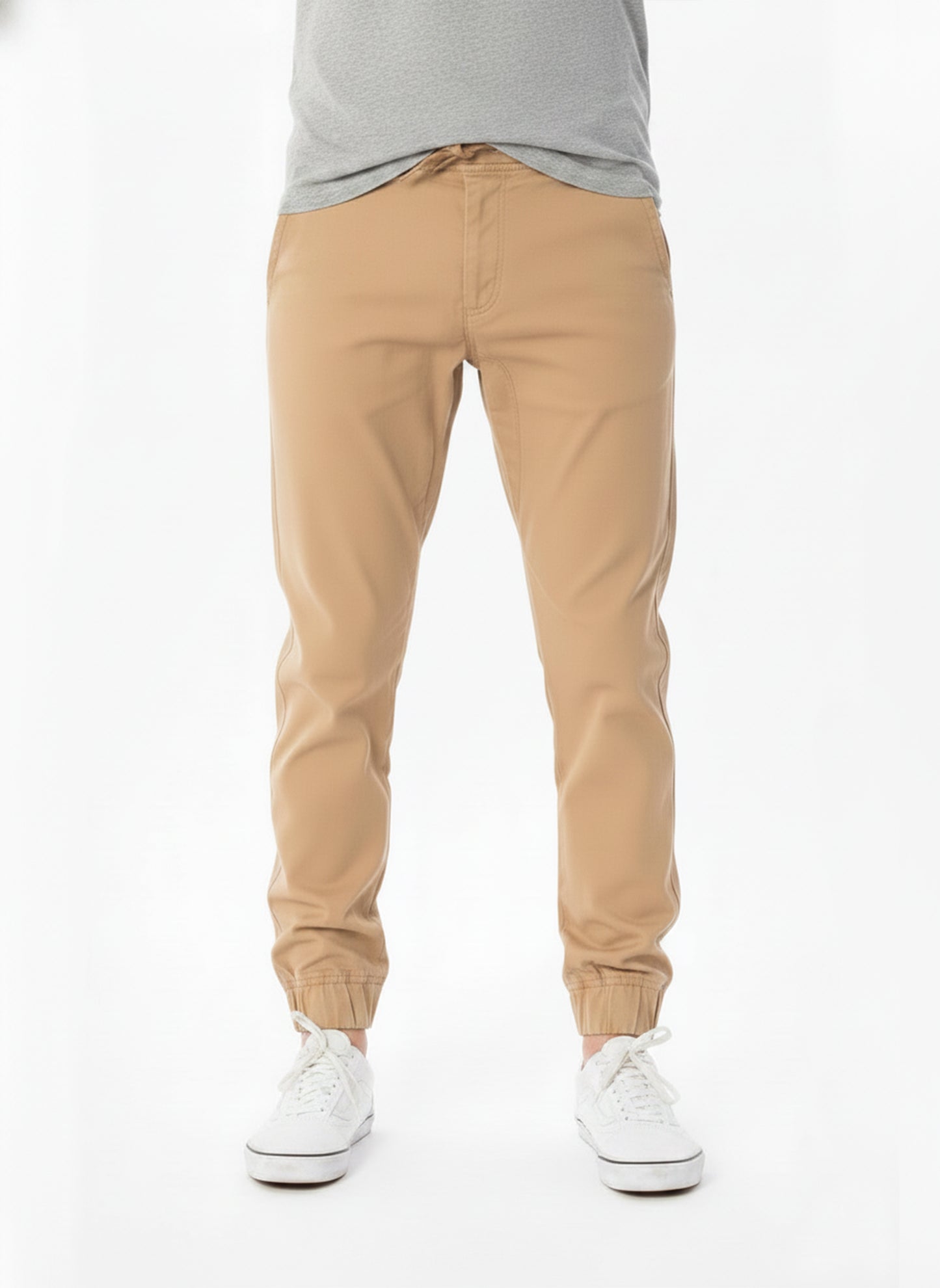 JOGGER TWILL STRETCH PANTS #KHAKI