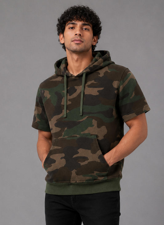 Hawks Bay Short Sleeve Hoodie #Camo