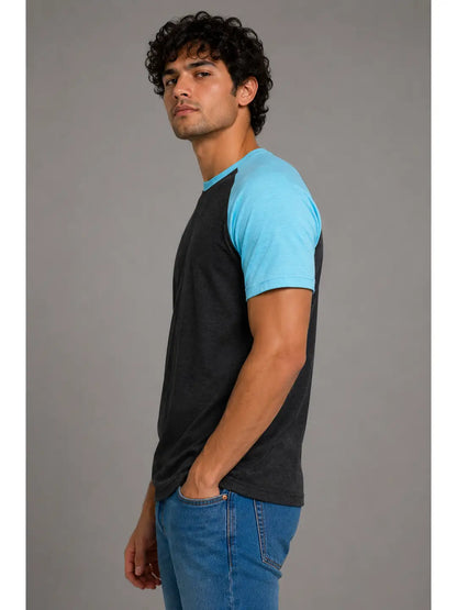 MEN'S 3/4 BASEBALL RAGLAN T-SHIRT SHORT SLEEVE