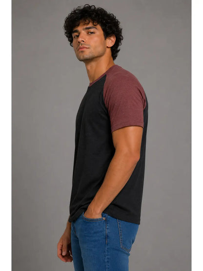 MEN'S 3/4 BASEBALL RAGLAN T-SHIRT SHORT SLEEVE