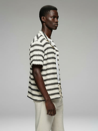 Men's Crochet Short Sleeve Shirt - #4077