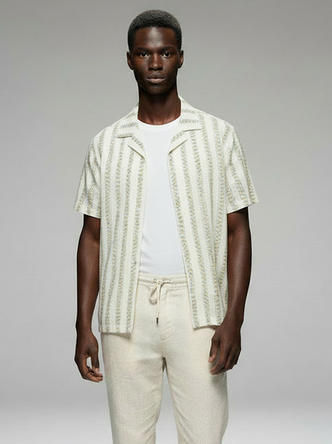 Crochet Short Sleeve Shirt - #4084