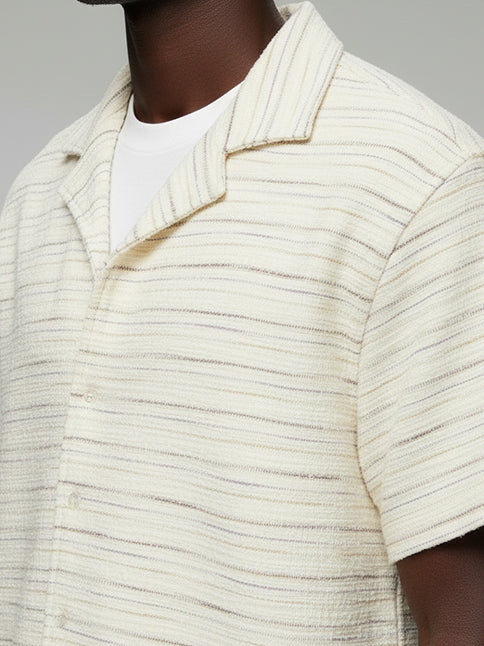 Crochet Short Sleeve Shirt - #4080