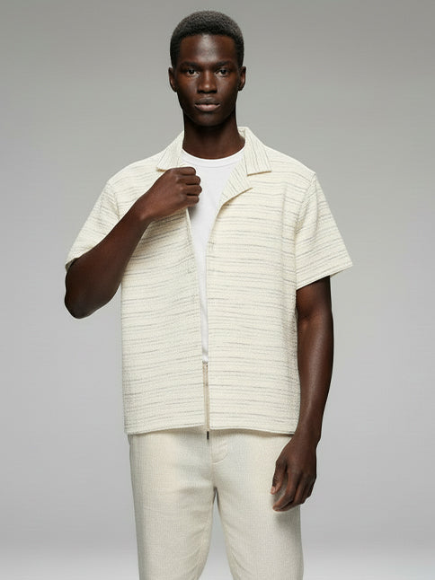 Crochet Short Sleeve Shirt - #4080