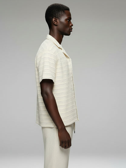 Crochet Short Sleeve Shirt - #4080