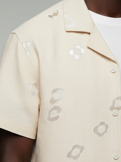 Men's Crochet Short Sleeve Shirt - #4064