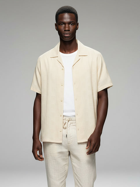 Crochet Short Sleeve Shirt - #4068