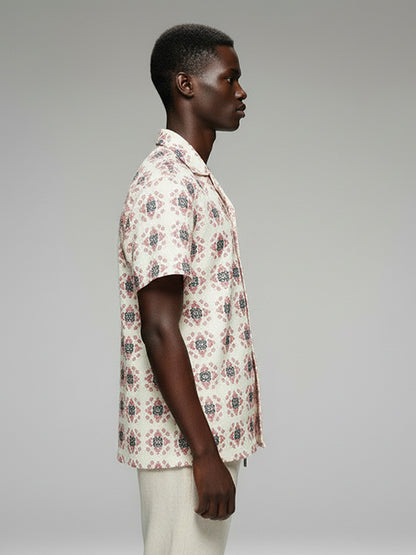 Men's Crochet Short Sleeve Shirt - #4074