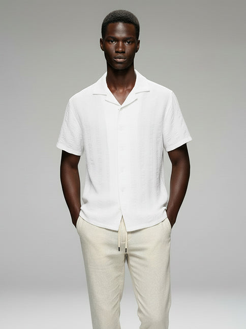 Crochet Short Sleeve Shirt - #4065