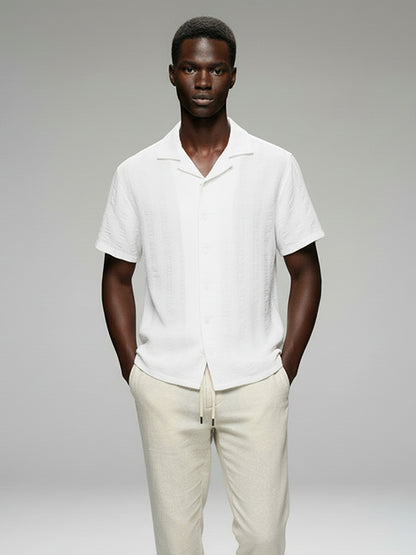 Crochet Short Sleeve Shirt - #4065