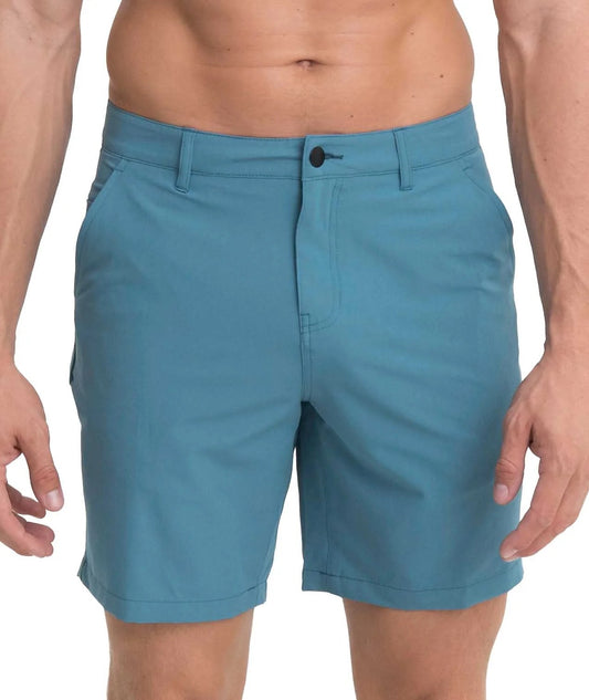 MENS HYBRID SWIMMING SHORTS (MARLINE BLUE)