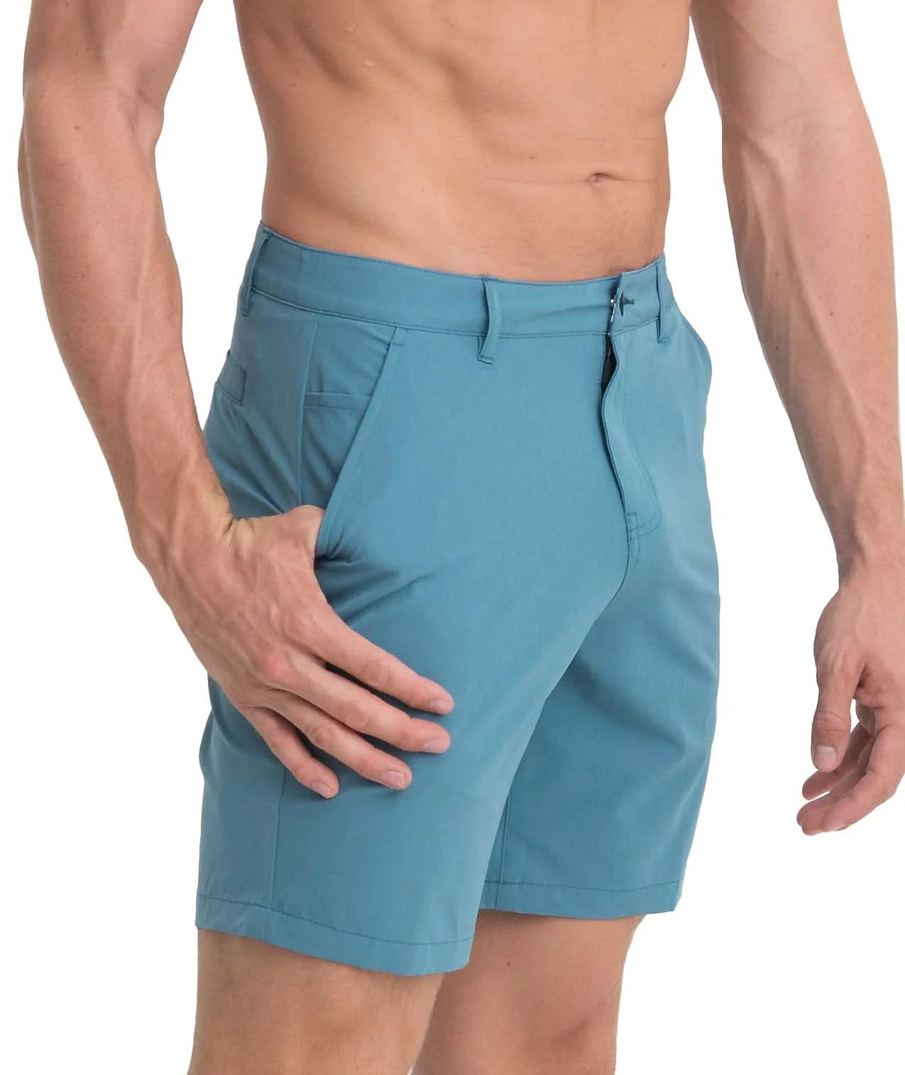 MENS HYBRID SWIMMING SHORTS (MARLINE BLUE)