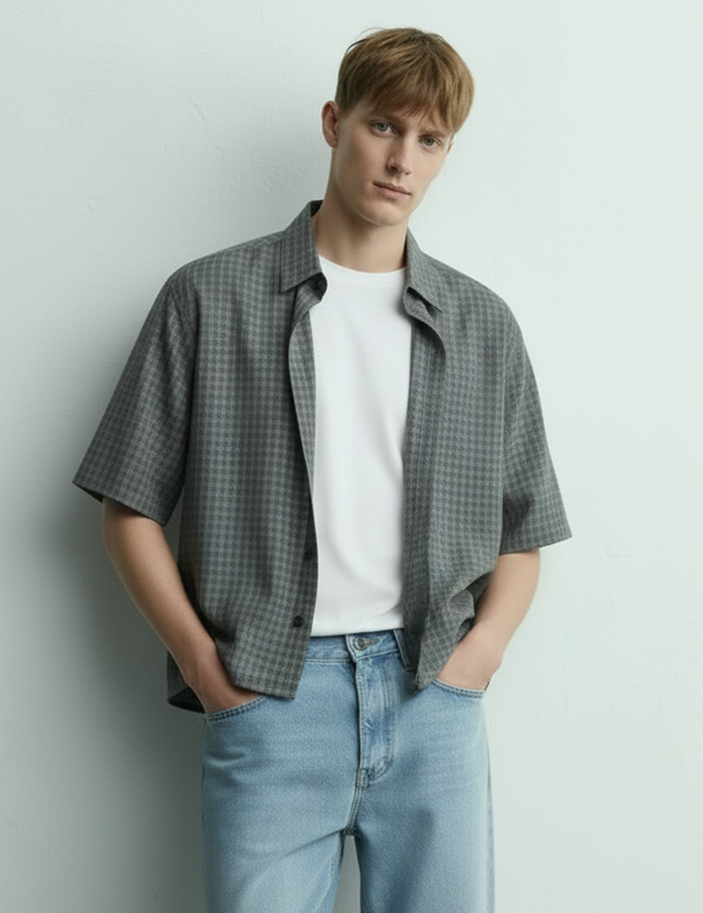 PLAID BOXY FIT SHIRT