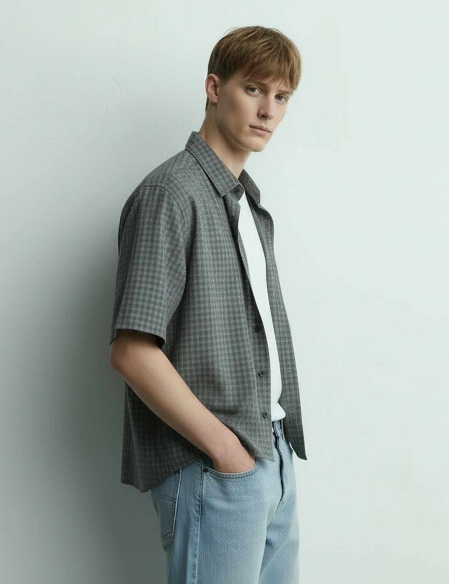 PLAID BOXY FIT SHIRT