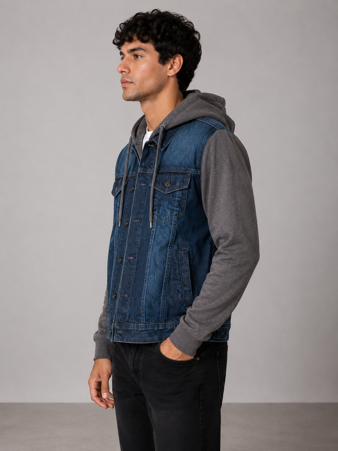 DENIM HOODIE JACKET - #DSB