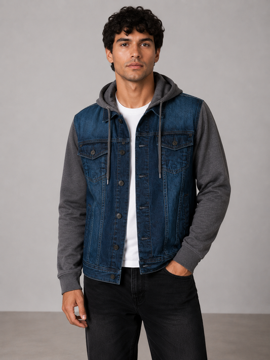 DENIM HOODIE JACKET - #DSB