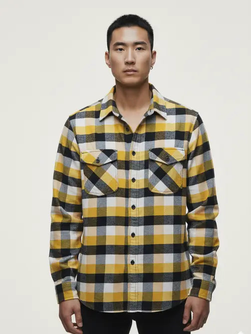 Flannel Long Sleeve Buffalo Plaid Shirt