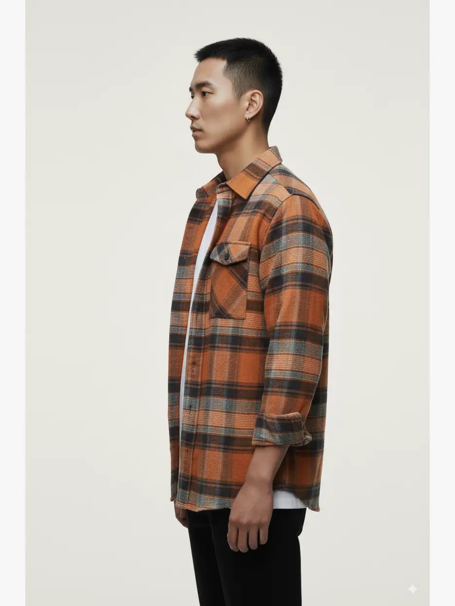 Flannel Long Sleeve Buffalo Plaid Shirt