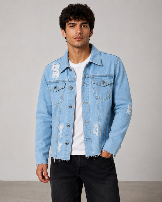 Hawks Bay Cropped Denim Jacket - #LSB