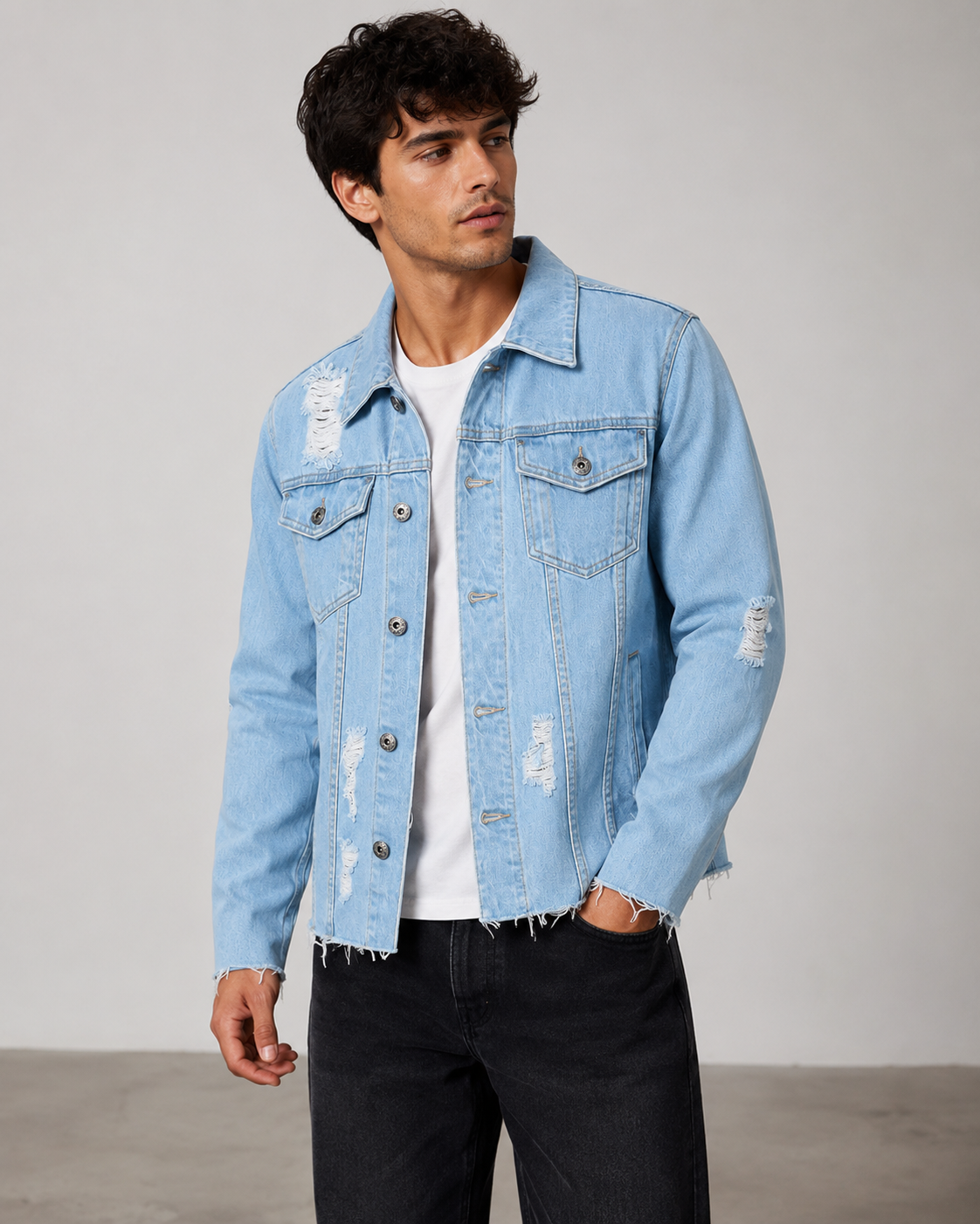 Hawks Bay Cropped Denim Jacket - #LSB