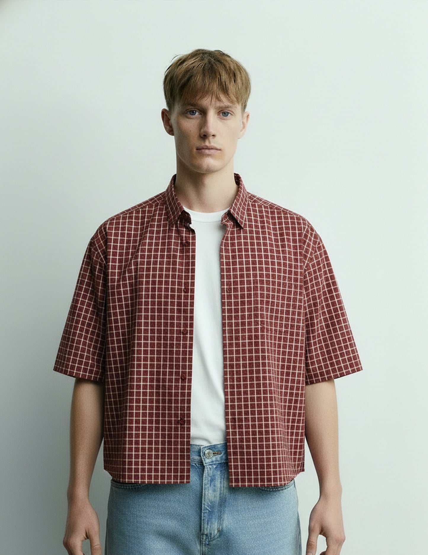 PLAID BOXY FIT SHIRT