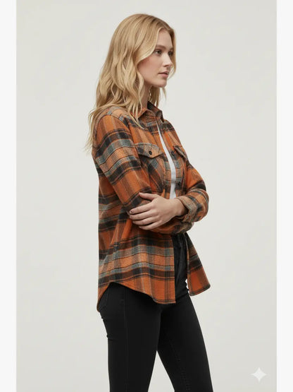 Flannel Long Sleeve Buffalo Plaid Shirt