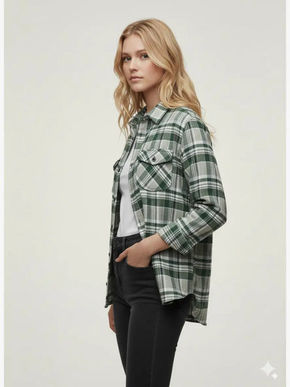 Flannel Long Sleeve Buffalo Plaid Shirt