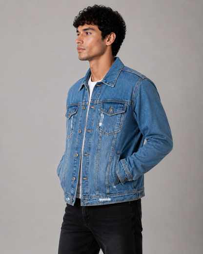 DENIM TRUCKER JEAN JACKET - #MDB