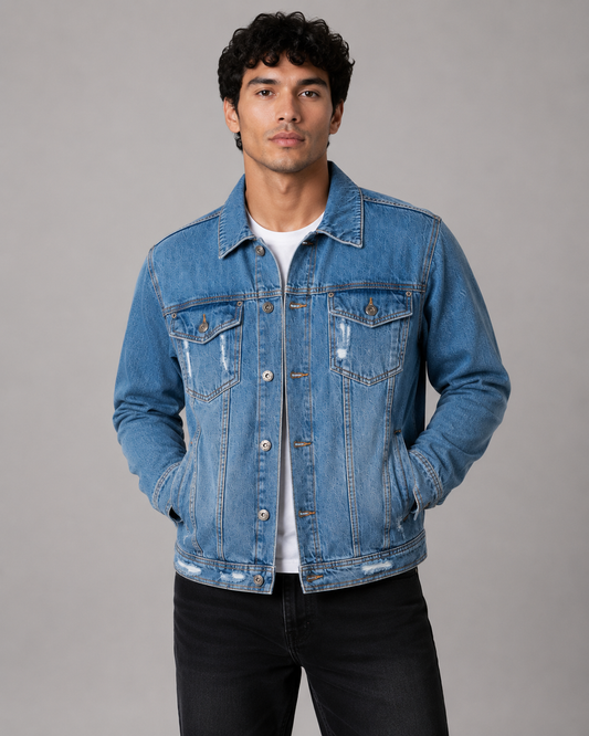 DENIM TRUCKER JEAN JACKET - #MDB
