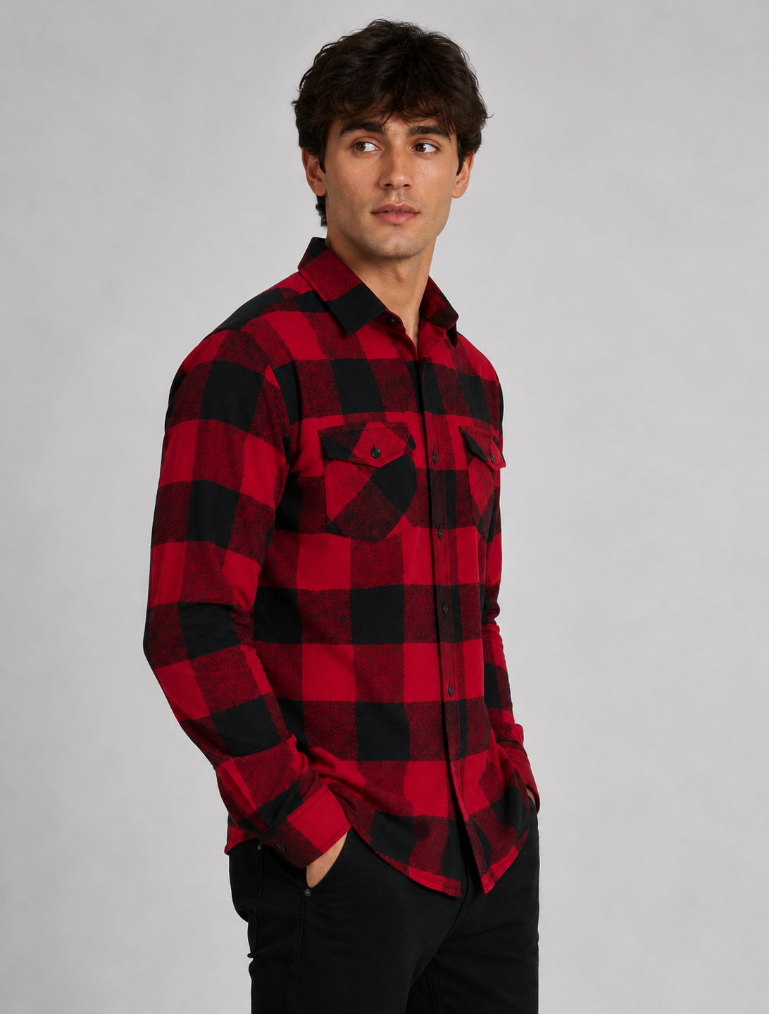 Flannel Long Sleeve Buffalo Plaid Shirt