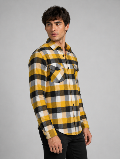 Flannel Long Sleeve Buffalo Plaid Shirt