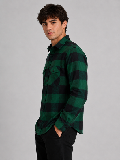 Flannel Long Sleeve Buffalo Plaid Shirt