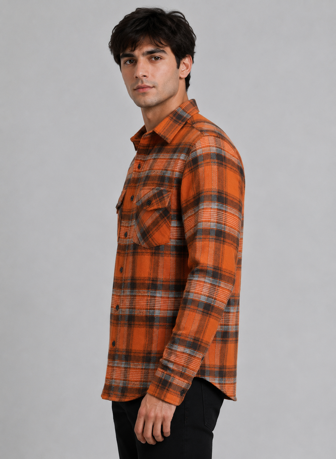 Flannel Long Sleeve Buffalo Plaid Shirt