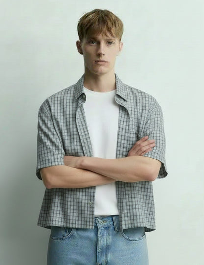 PLAID BOXY FIT SHIRT