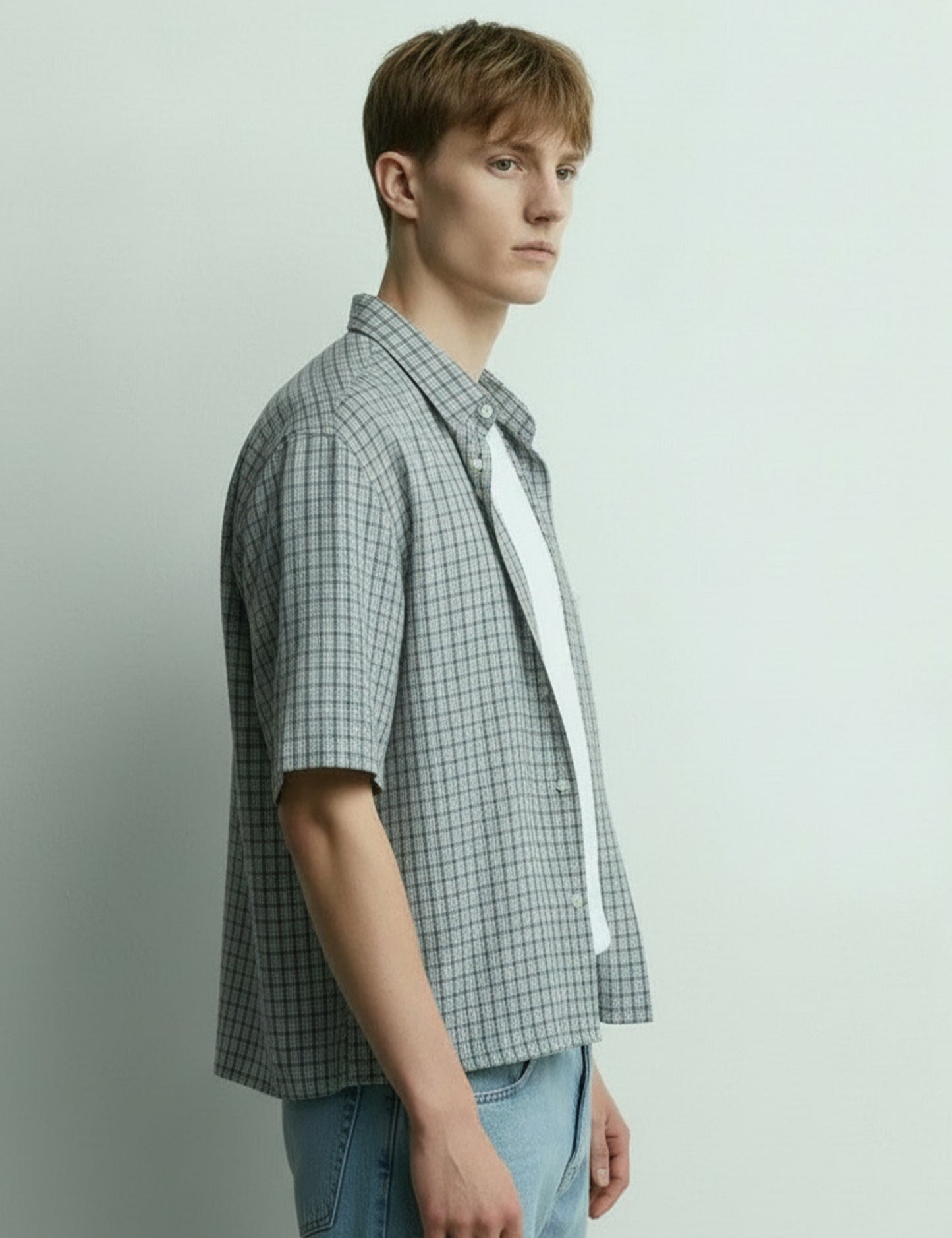 PLAID BOXY FIT SHIRT
