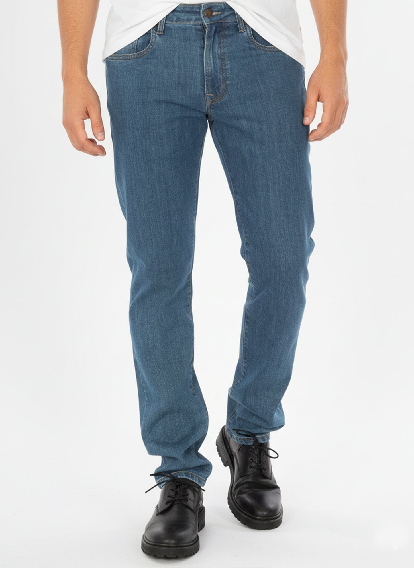 STRAIGHT FIT JEANS #MEDIUM BLUE