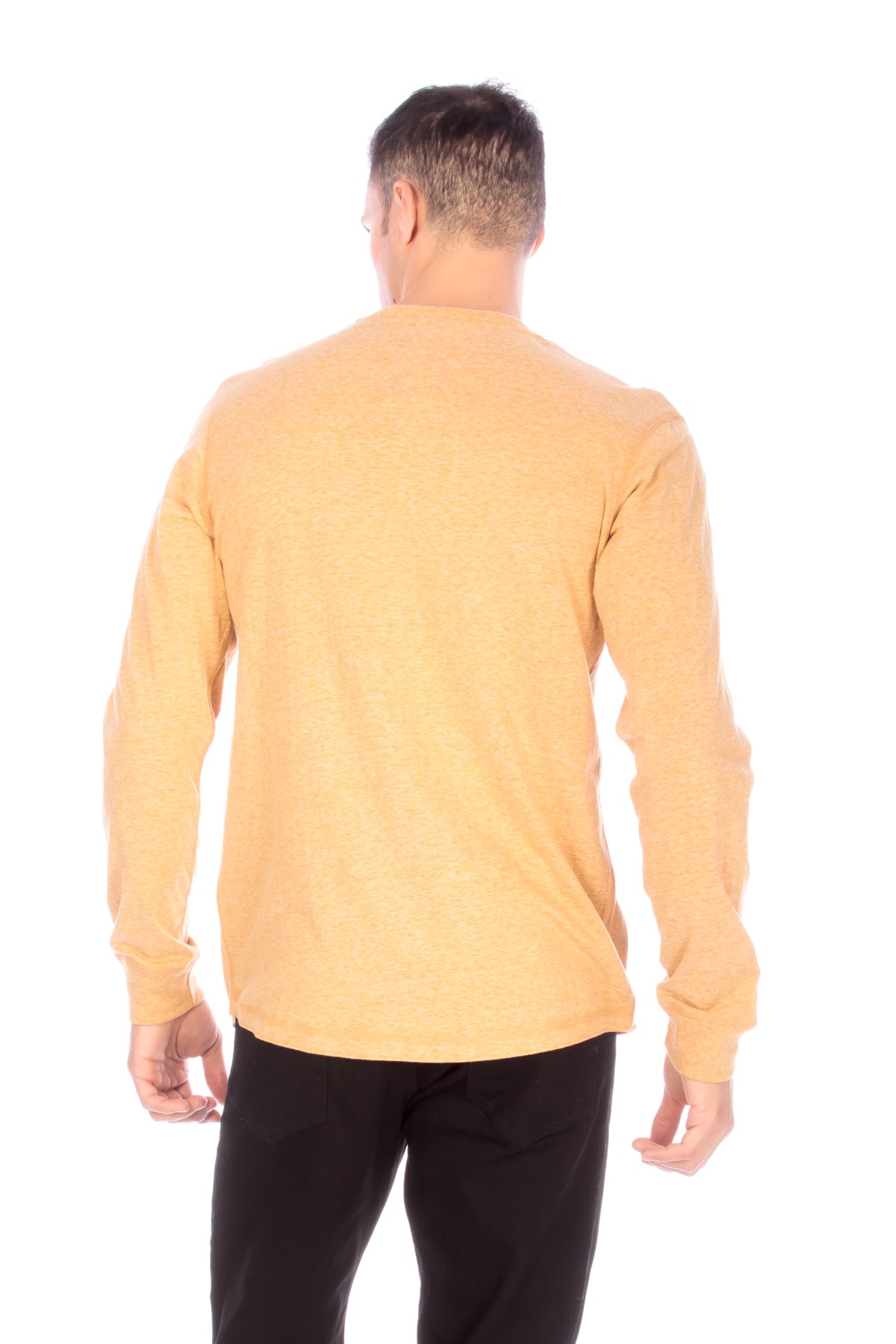 Long Sleeve Henley T-Shirt - Mustard