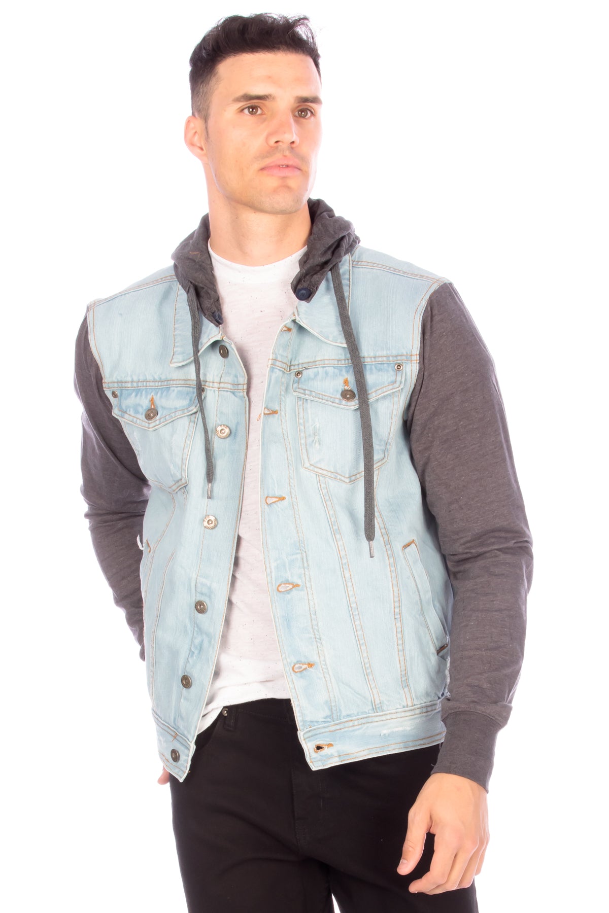 DENIM HOODIE JACKET - #LSB