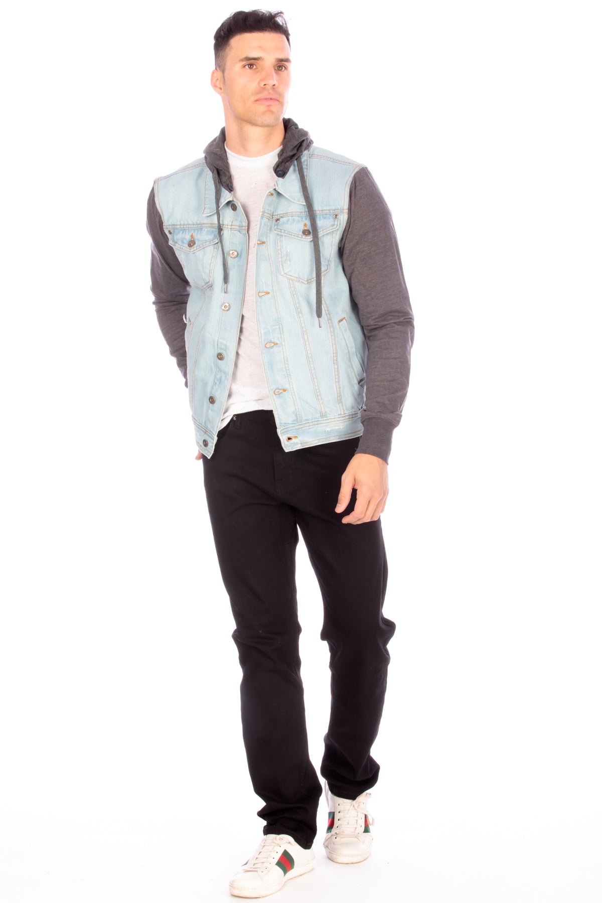 DENIM HOODIE JACKET - #LSB