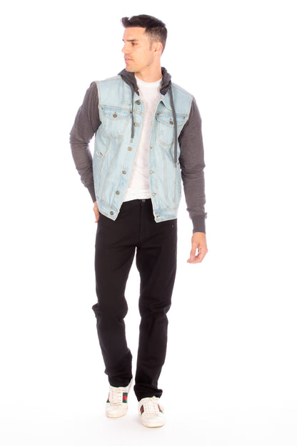 DENIM HOODIE JACKET - #LSB
