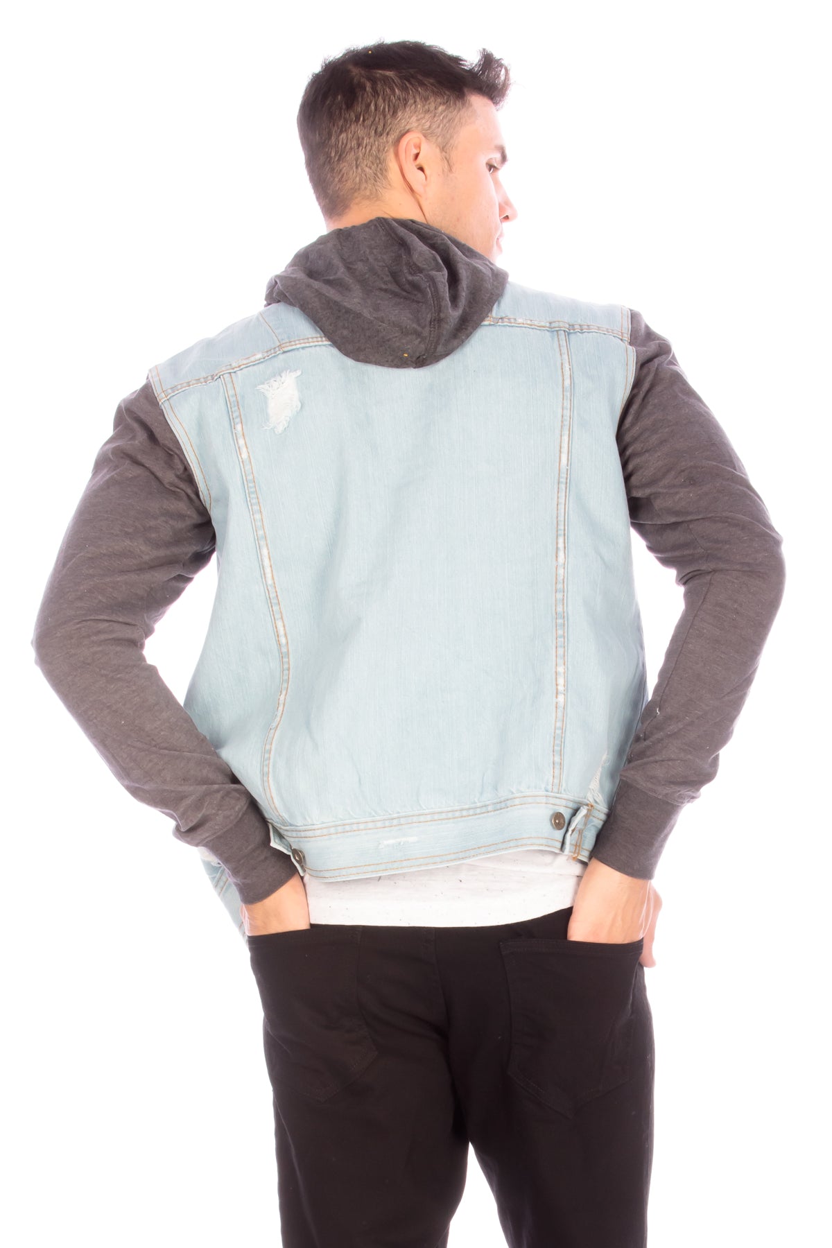 DENIM HOODIE JACKET - #LSB